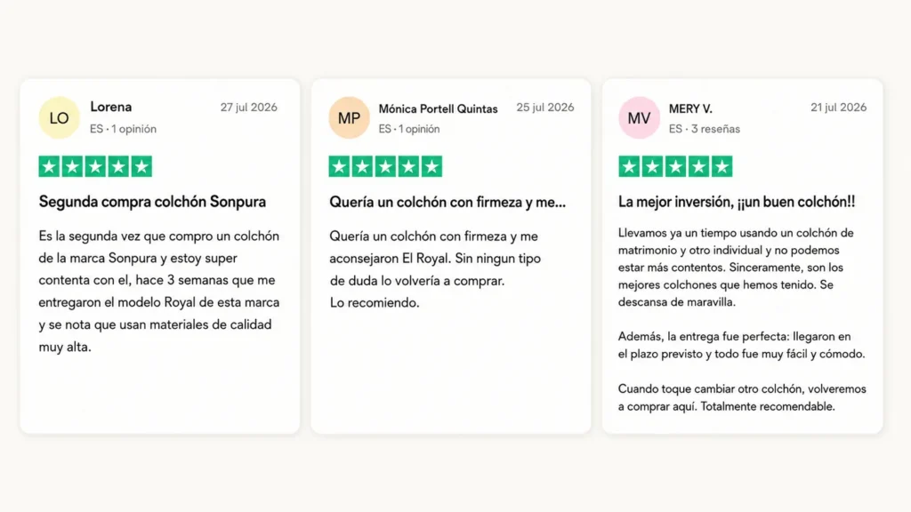 Opiniones Colchones Sonpura